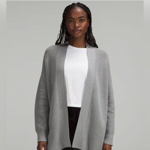 Lululemon Merino Wool-Blend Ribbed Long Wrap Sweater